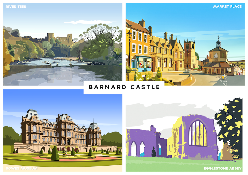 Barnard Castle (Montage) Art Print