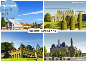 Bishop Auckland (Montage) Art Print