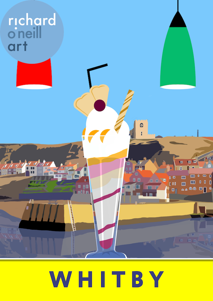 Icecream at Whitby Art Print