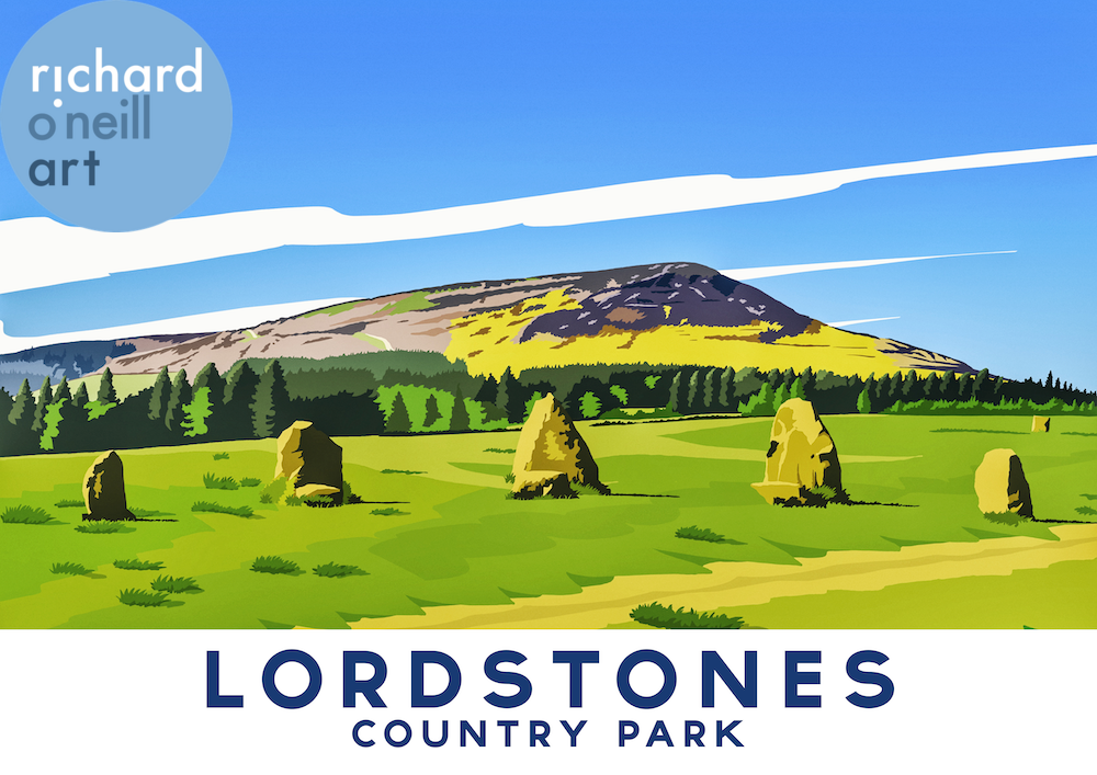 Lordstones Country Park Art Print