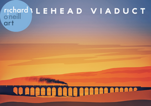 Ribblehead Viaduct (Dusk) Art Print