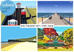 Saltburn-by-the-Sea (Montage) Art Print