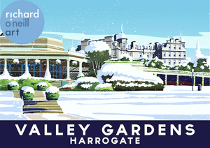 Valley Gardens, Harrogate (Snow) Art Print