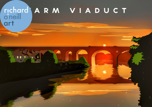 Yarm Viaduct (Dusk) Art Print