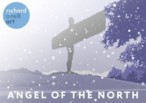 Angel of the North (Snow) Art Print