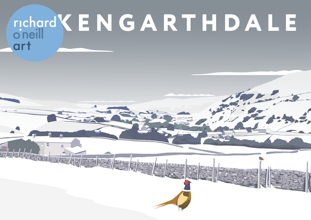 Arkengarthdale (Snow) Art Print