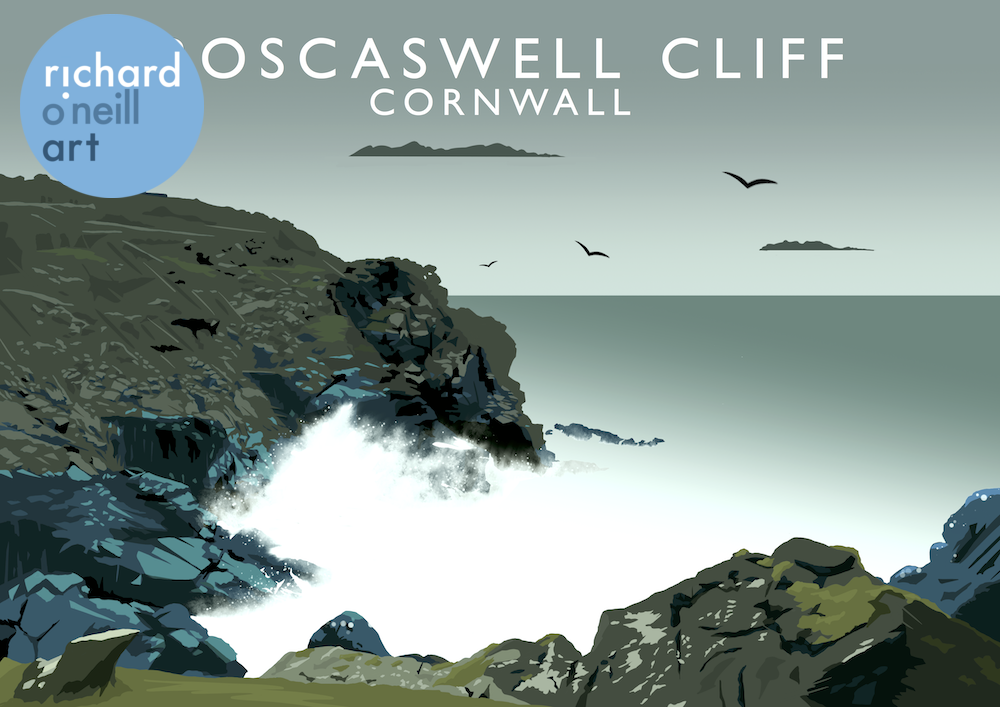 Boscaswell Cliff Art Print