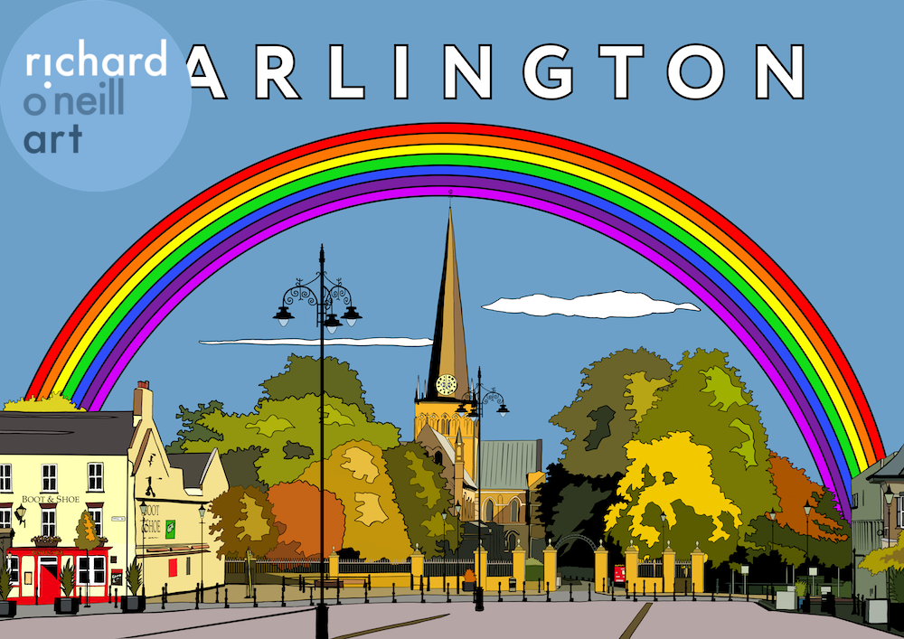 Darlington (St Cuthbert's Church) Art Print Richard O'Neill Art Shop