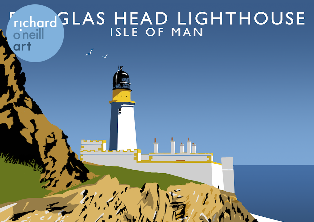 Douglas Head Lighthouse, Isle of Man Art Print