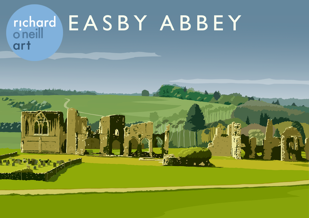 Easby Abbey Art Print