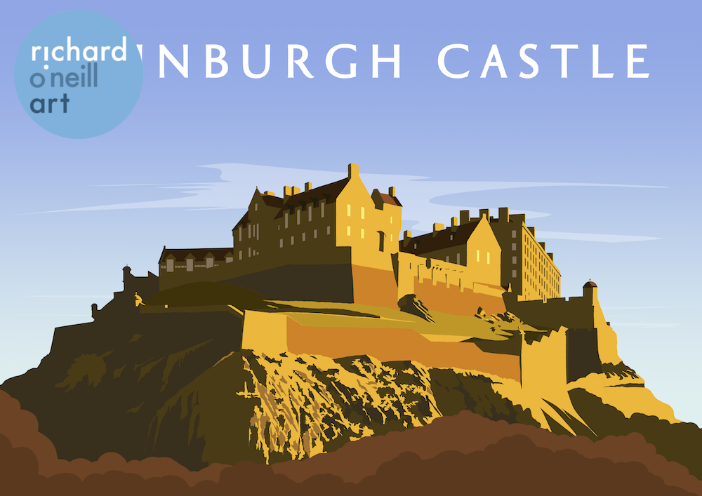 Edinburgh Castle Art Print – Richard O'Neill Art Shop