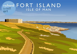 Fort Island, Isle of Man Art Print