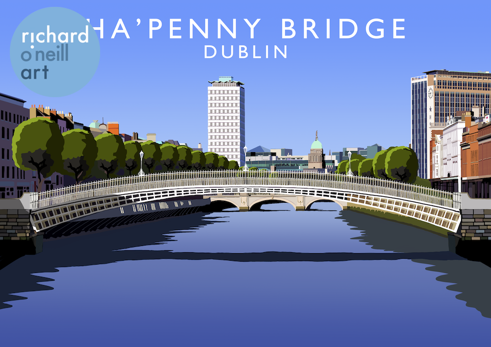 Ha'Penny Bridge, Dublin Art Print