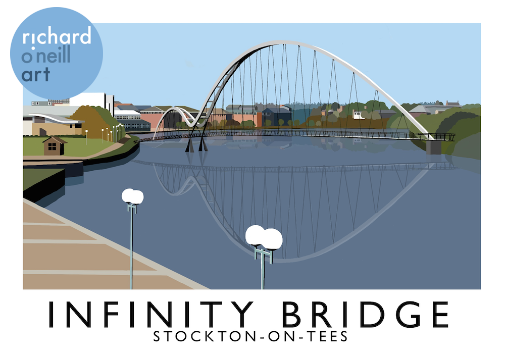 Infinity Bridge, Stockton-on-Tees Art Print