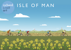 Isle of Man Cycling Art Print
