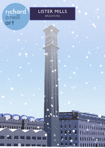 Lister Mills (Snow) Art Print