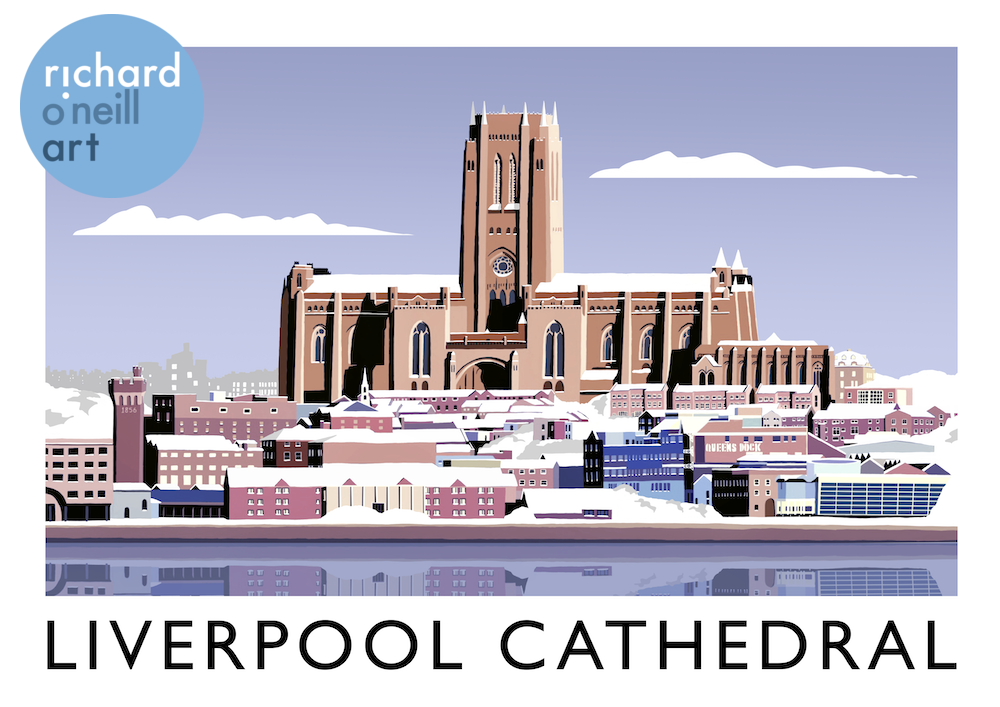 Liverpool Cathedral (Snow) Art Print