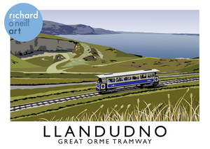 Llandudno Great Orme Tramway Art Print