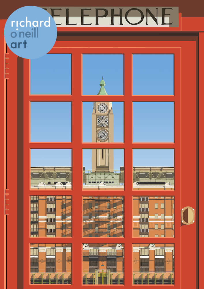 London Telephone Box (Oxo Tower) Art Print