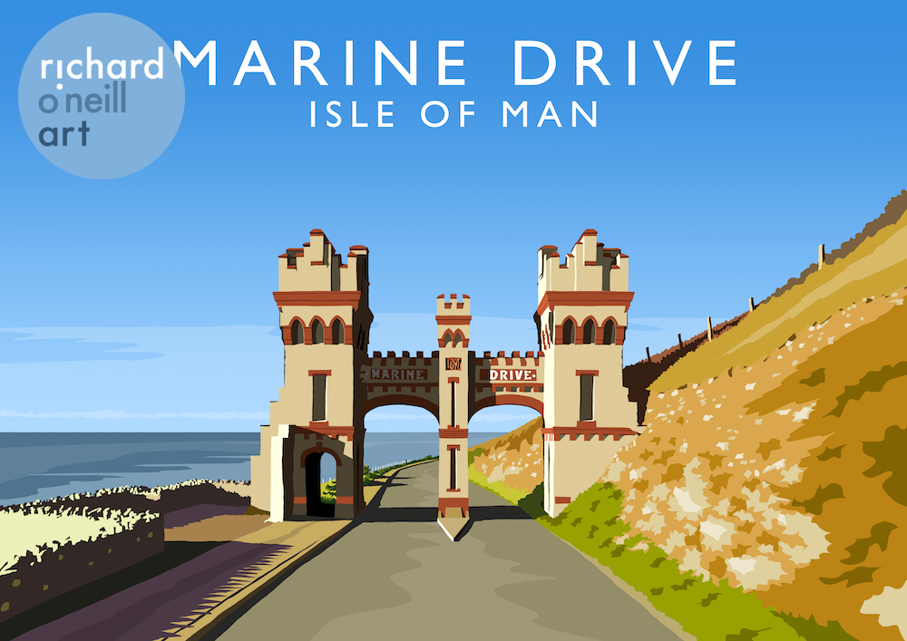 Marine Drive, Isle of Man Art Print