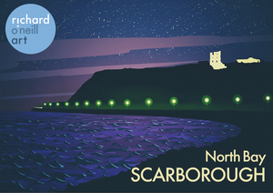 North Bay, Scarborough (Night) Art Print