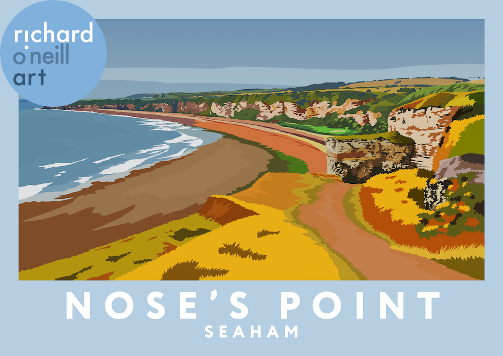 Nose's Point, Seaham Art Print