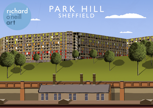 Park Hill, Sheffield Art Print