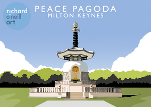 Peace Pagoda, Milton Keynes Art Print
