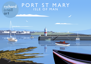 Port St Mary, Isle of Man Art Print
