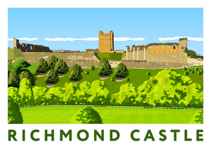 Richmond Castle (from Slee Gill) Art Print