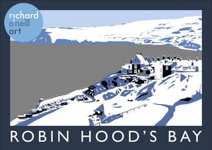 Robin Hood's Bay (Snow) Art Print