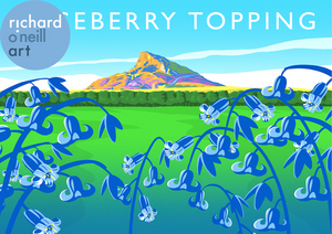 Roseberry Topping (Bluebells) Art Print