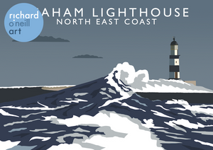Seaham Lighthouse Art Print