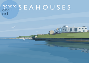 Seahouses (view South) Art Print
