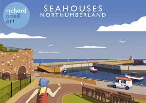 Seahouses Art Print