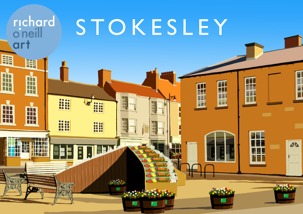 Stokesley (High Street) Art Print Richard O'Neill Art Shop