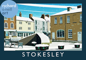 Stokesley (Snow) Art Print
