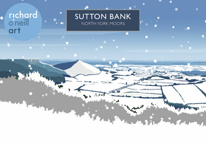 Sutton Bank (Snow) Art Print