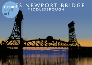 Tees Newport Bridge (Dusk) Art Print