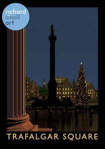 Christmas at Trafalgar Square Art Print