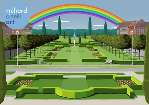 Welwyn Garden City (Rainbow) Art Print