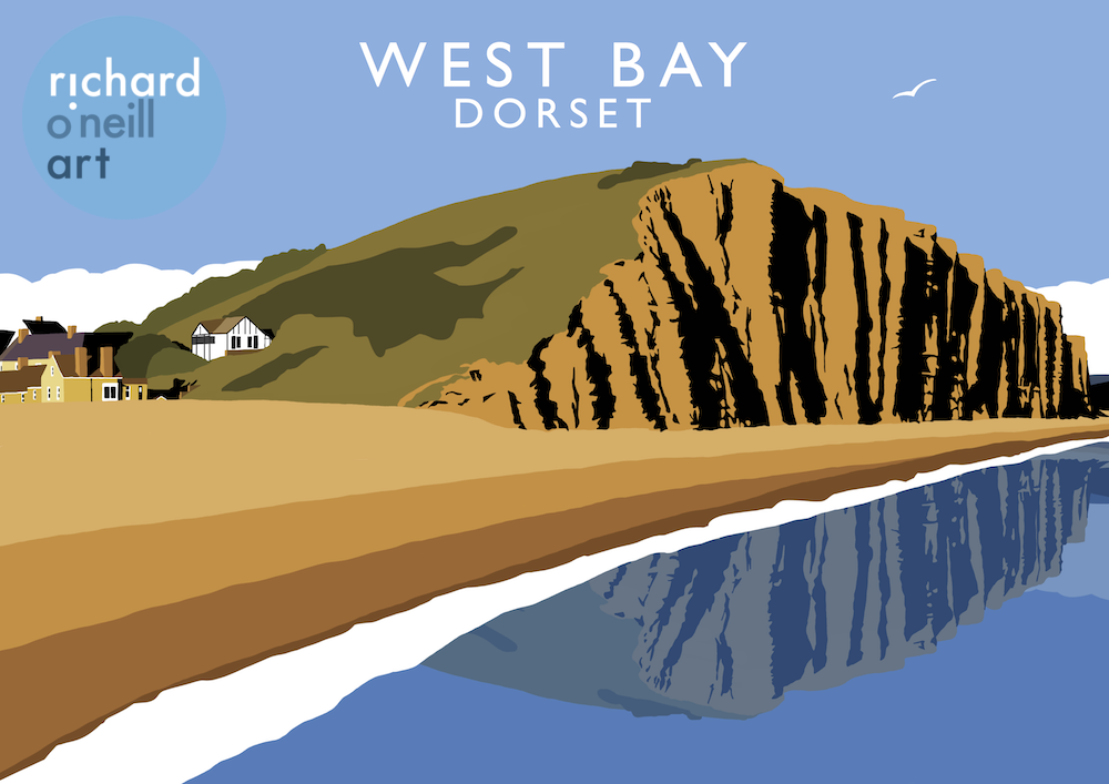 West Bay, Dorset Art Print