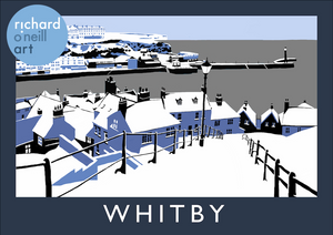 Whitby (Snow) Art Print