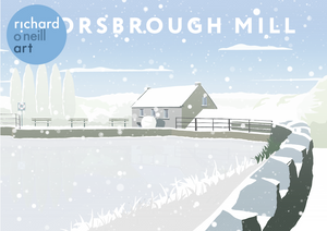 Worsbrough Mill (Snow) Art Print