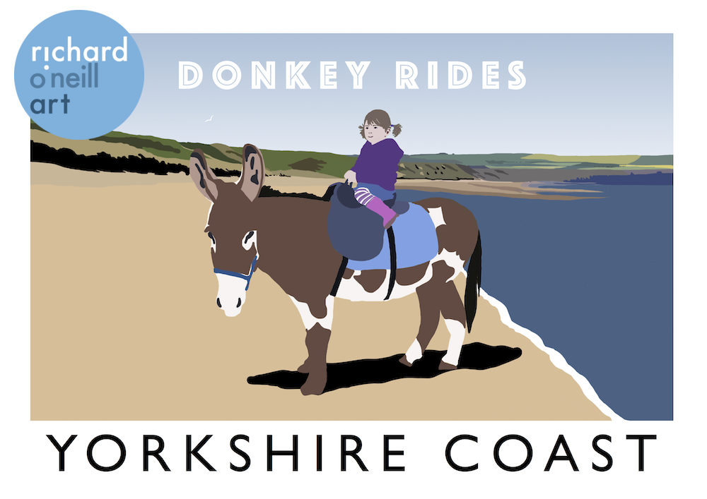 Yorkshire Coast - Donkey Rides Art Print