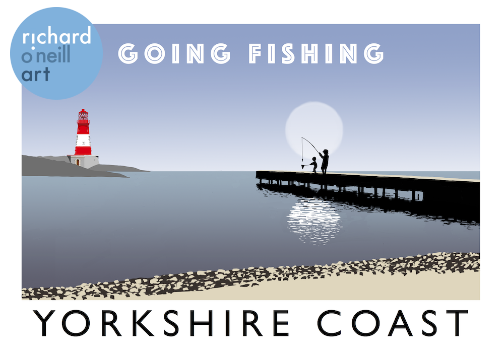Yorkshire Coast - Going Fishing Art Print