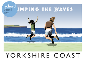 Yorkshire Coast - Jumping the Waves Art Print