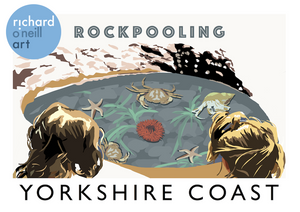 Yorkshire Coast - Rockpooling Art Print
