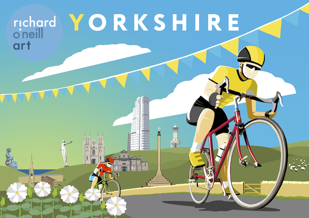 Yorkshire Cycling 2019 variant 1 Art Print