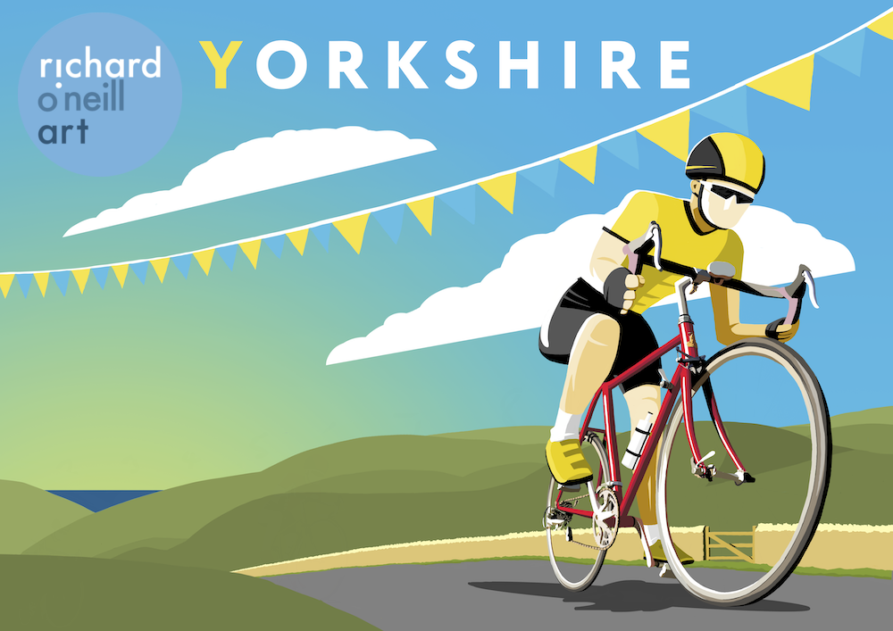 Yorkshire Cycling 2019 variant 2 Art Print
